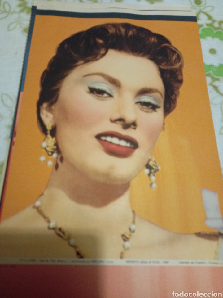 Cine: Sof&iacute;a loren foto calendario 1959 original 18 x 32