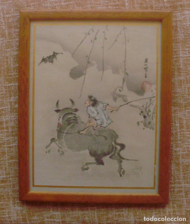 Cinema: Pintura de la &eacute;poca Meiji?/Woodblock Print of Meiji Era?, very good condition