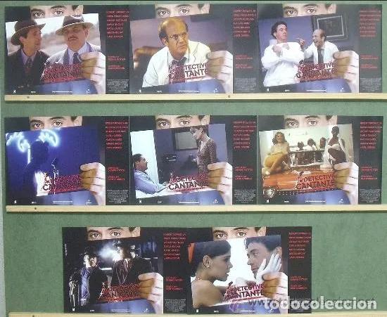 Cine: SCDO 431 EL DETECTIVE CANTANTE ROBERT DOWNEY JR SET COMPLETO 8 FOTOCROMOS ORIGINAL ESTRENO