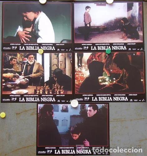 Kino: SCDO 450 LA BIBLIA NEGRA TERROR AJEDREZ SET COMPLETO 5 FOTOCROMOS ORIGINAL ESTRENO