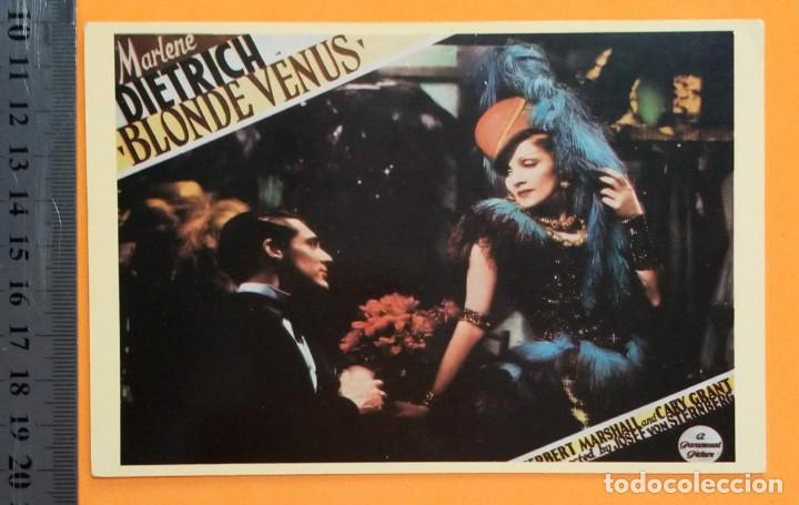 Cine: TARJETA POSTAL PELICULA BLONDE VENUS MARLENE DIETRICH, EDITION HUGO, MOVIE COLLECTION N&ordm;812