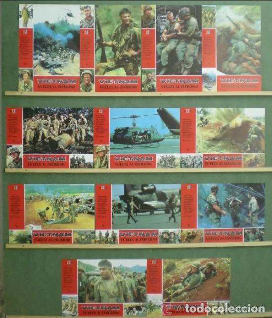 Kino: SCDO 470 VIETNAM VUELTA AL INFIERNO TERENCE KNOX SET COMPLETO 12 FOTOCROMOS ORIGINAL ESTRENO