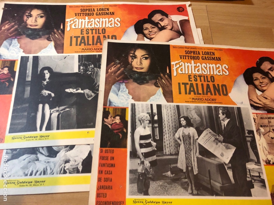 Cine: 4 fotocromos mexicanos fantasmas estilo italiano sofia sophia loren vittorio gassman