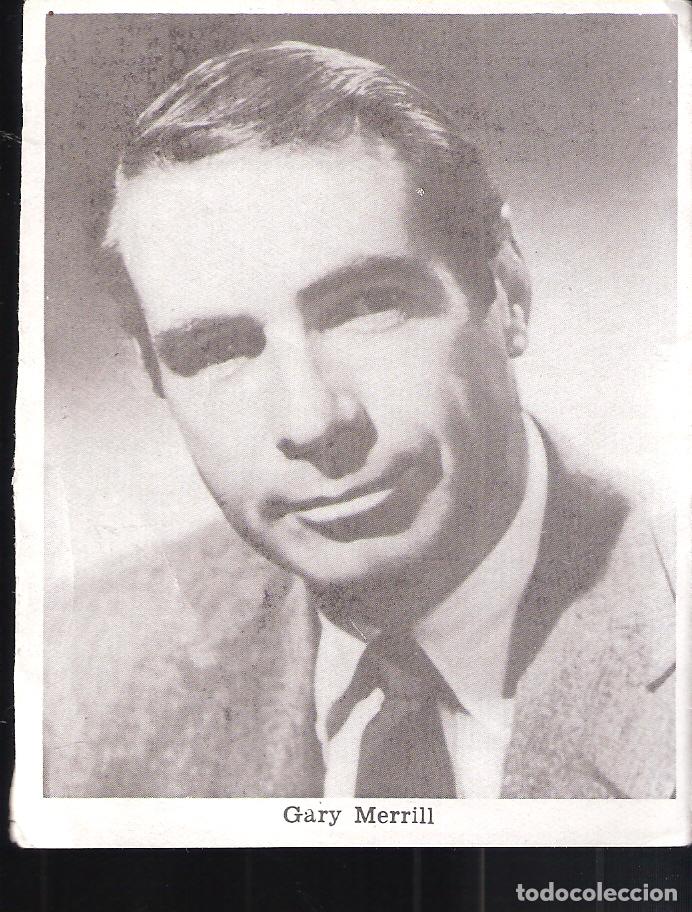 Cine: Gary Merrill en El Ultimo testigo. Cromo 11 x 9 cm.