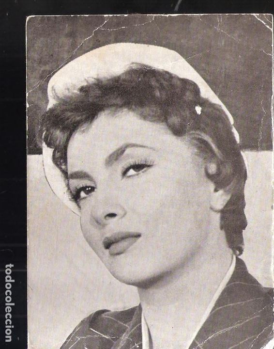 Cine: TARJETAS FLORITA N&ordm; 44. GINA LOLLOBRIGIDA. OBSEQUIO DE LA REVISTA FLORITA