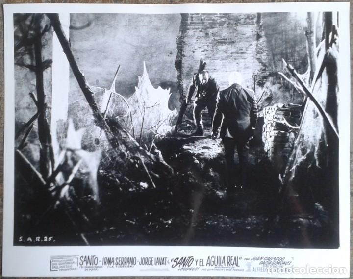 Cine: SANTO Y EL &Aacute;GUILA REAL. FOTO MEXICANA 20X25CM. SANTO EL ENMASCARADO DE PLATA