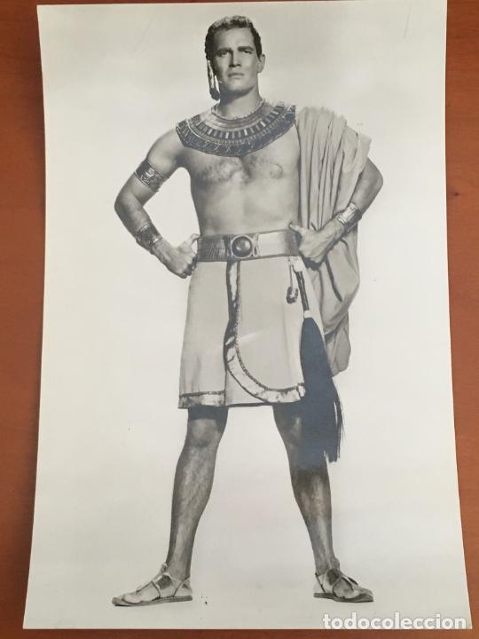 Cine: charlton heston los diez mandamientos archivo bermejo postal original antigua perfecto estado