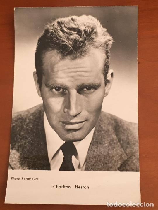 Cine: charlton heston postal original antigua perfecto estado
