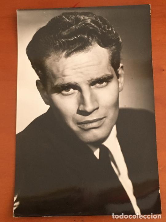 Cine: charlton heston archivo bermejo postal original antigua perfecto estado
