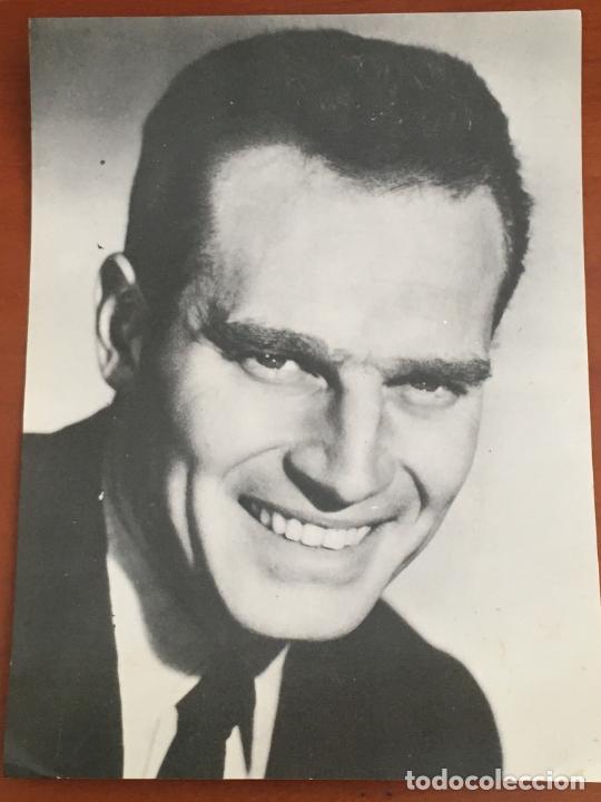 Cine: charlton heston ficha romantica postal original antigua perfecto estado