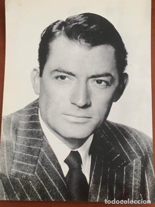 Cine: gregory peck ficha romantica postal original antigua perfecto estado