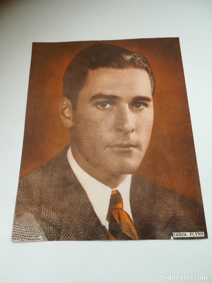 Cin&eacute;ma: LAMINA. IMAGEN DE ARTISTA DE CINE. 19 X 24 CM. ERROL FLYNN