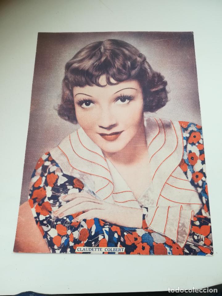 Cin&eacute;ma: LAMINA. IMAGEN DE ARTISTA DE CINE. 19 X 24 CM. CLAUDETTE COLBERT