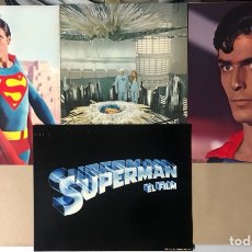 Cine: SUPERMAN EL FILM (DC COMICS WARNER ESPAÑOLA 1978). SOBRE ORIGINAL CON 4 FOTOCROMOS GRANDES. Lote 312637918