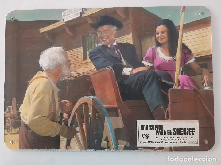 Kino: Una tumba para el Sheriff. Anthony Steffen, Eduardo Fajardo, Fulvia Franc FOTOCROMO DE CARTON DURO