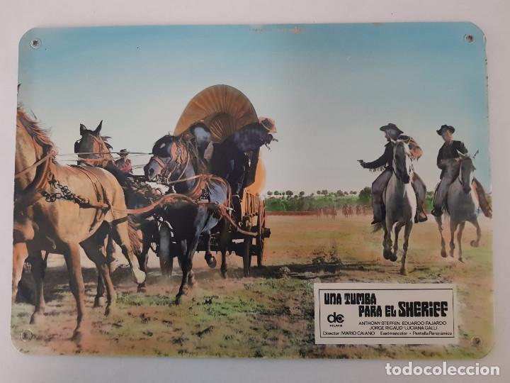 Kino: Una tumba para el Sheriff. Anthony Steffen, Eduardo Fajardo, Fulvia Franc FOTOCROMO DE CARTON DURO