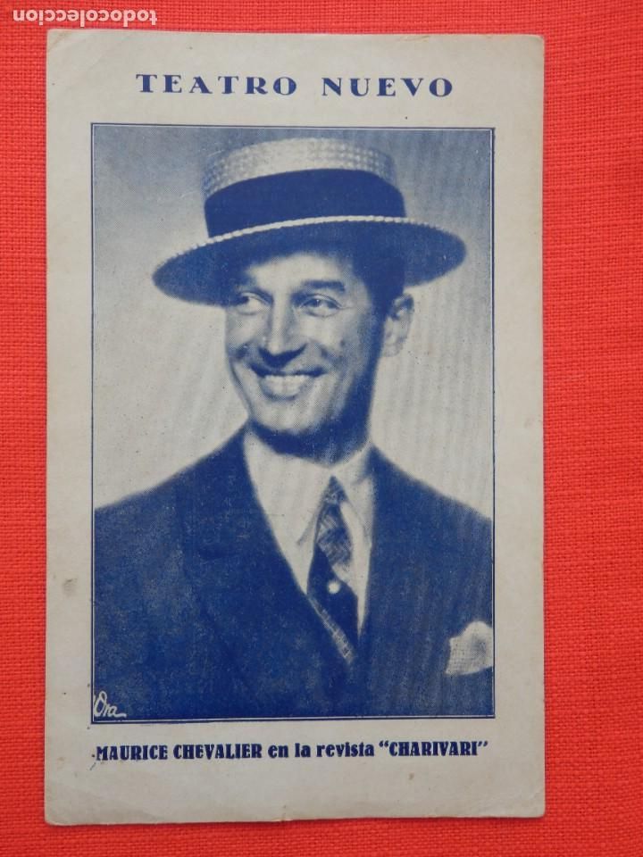 Cin&eacute;ma: Maurice Chevalier en la revista Charivari Teatro Nuevo 1927 14.5x9 cm publi arcas caja fuertes soler
