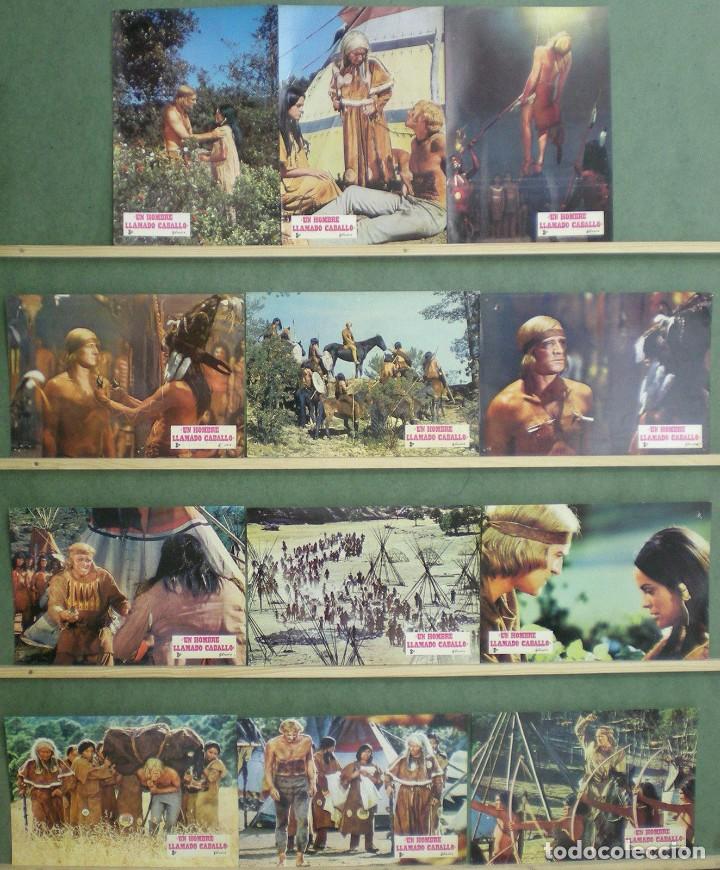 Cinema: RO91D UN HOMBRE LLAMADO CABALLO RICHARD HARRIS INDIOS SET COMPLETO 12 FOTOCROMOS ORIGINAL ESTRENO