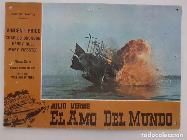 Cine: El amo del mundo. Vincent Price, Charles Bronson, JULIO VERNE. FOTOCROMO DE CARTON DURO