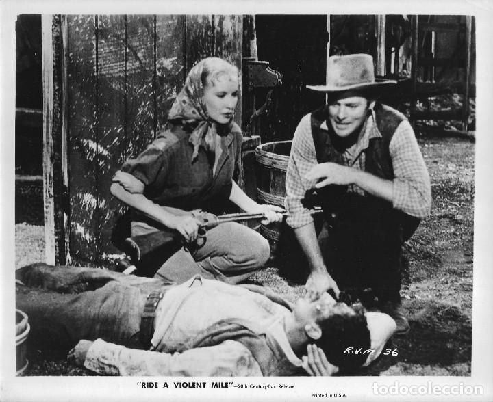 Cine: X1448 CINE / Lobby card RIDE A VIOLENT MILLE Western americano Fotocromo Steel Foto 20 Century Fox