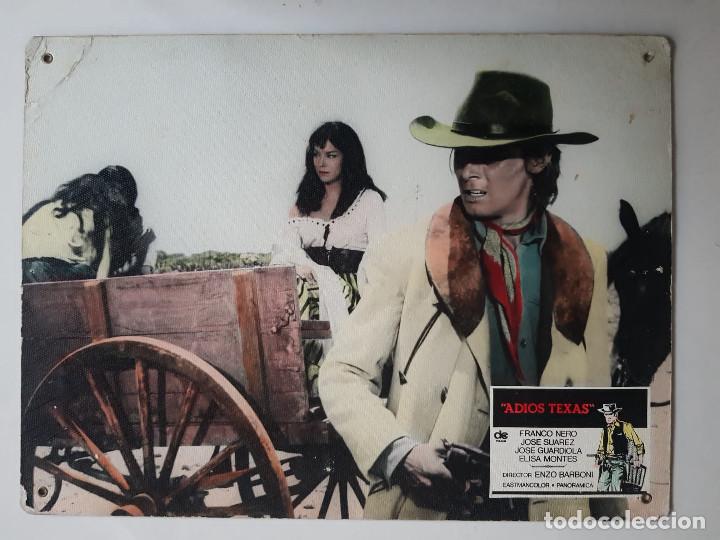 Kino: Adi&oacute;s Texas. Franco Nero, Alberto Dell'Acqua, Elisa Mont&eacute;s WESTERN, FOTOCROMO DE CARTON.
