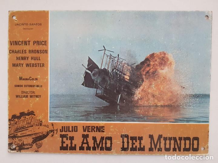 Cine: El amo del mundo. Vincent Price, Charles Bronson, JULIO VERNE. FOTOCROMO DE CARTON DURO