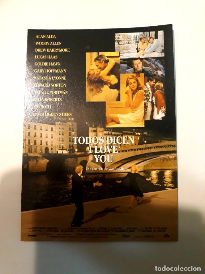 Cine: Postal Publicitaria Pelicula Todos Dicen I Love You ( Woody Allen ,Natalie Portman, Julia Roberts )