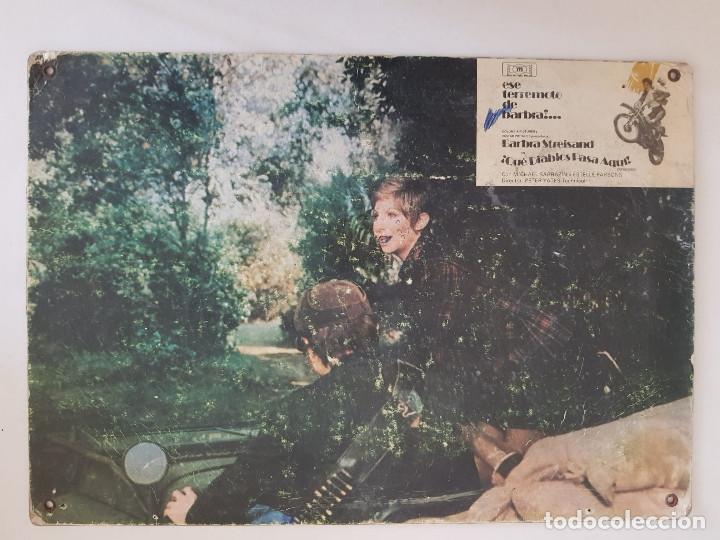 Cine: &iquest;Qu&eacute; diablos pasa aqu&iacute;? Barbra Streisand, Michael Sarrazin, Estelle Parsons FOTOCROMO DE CARTON
