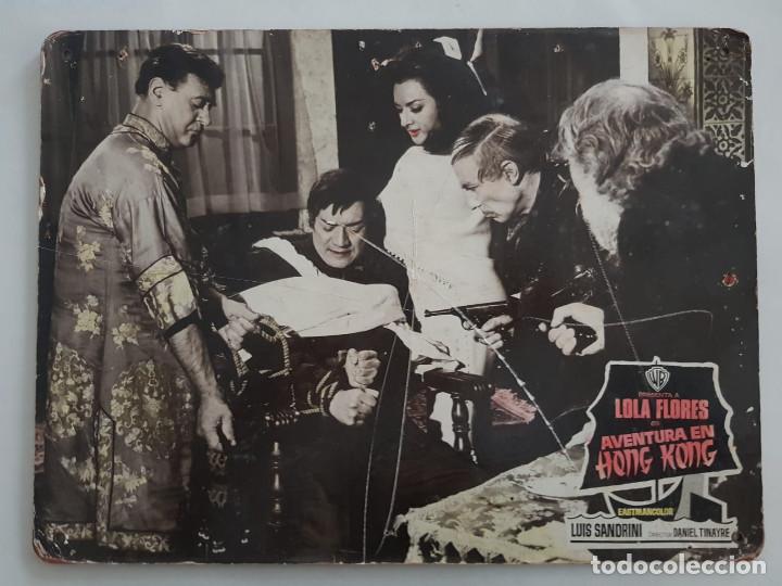 Cine: Aventura en Hong Kong. Lola Flores, Luis Sandrini, Narciso Ib&aacute;&ntilde;ez Menta. FOTOCROMO DE CARTON
