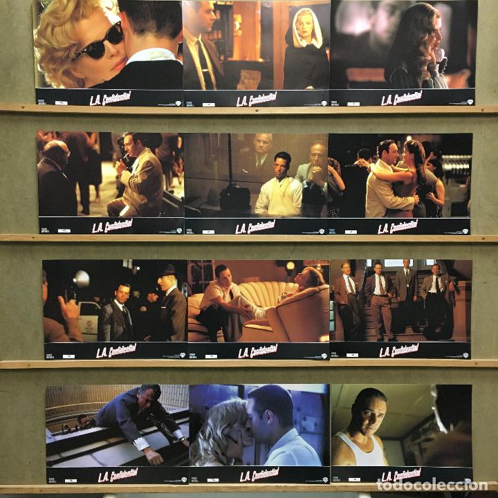 Cine: SCDO 554 L.A. CONFIDENTIAL RUSSELL CROWE KIM BASSINGER SET COMPLETO 12 FOTOCROMOS ORIGINAL ESTRENO