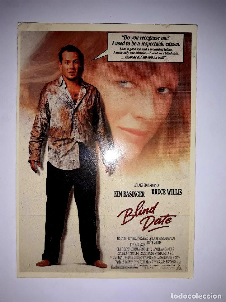 Cine: Postal Publicitaria Pelicula Blind date ( Bruce Willis , Kim Basinger )
