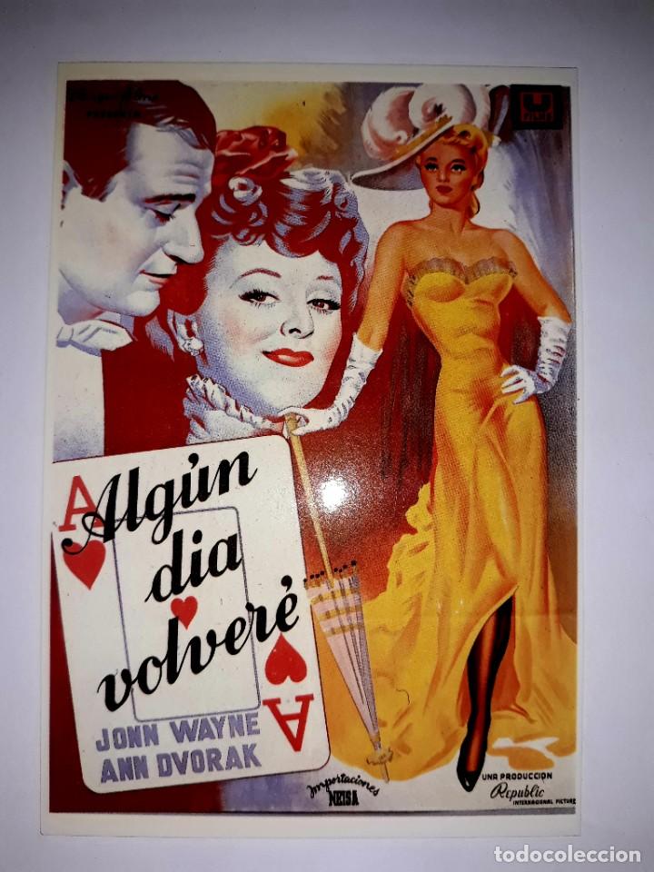 Cine: Postal Publicitaria Pelicula Alg&uacute;n Dia Volver&eacute; ( John Wayne )