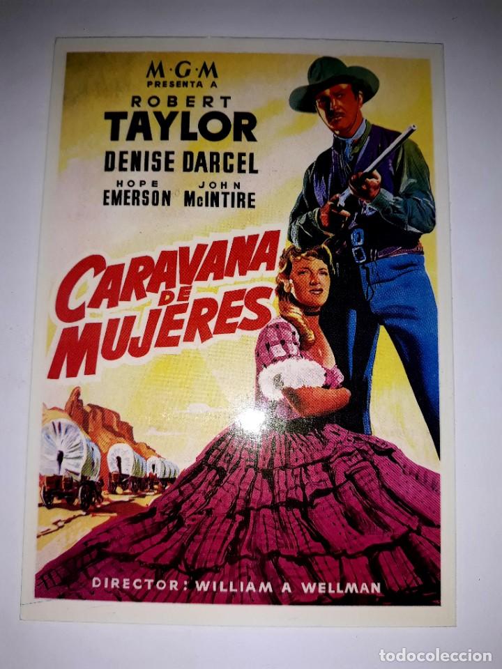 Cine: Postal Publicitaria Pelicula Caravana de Mujeres ( Robert Taylor)