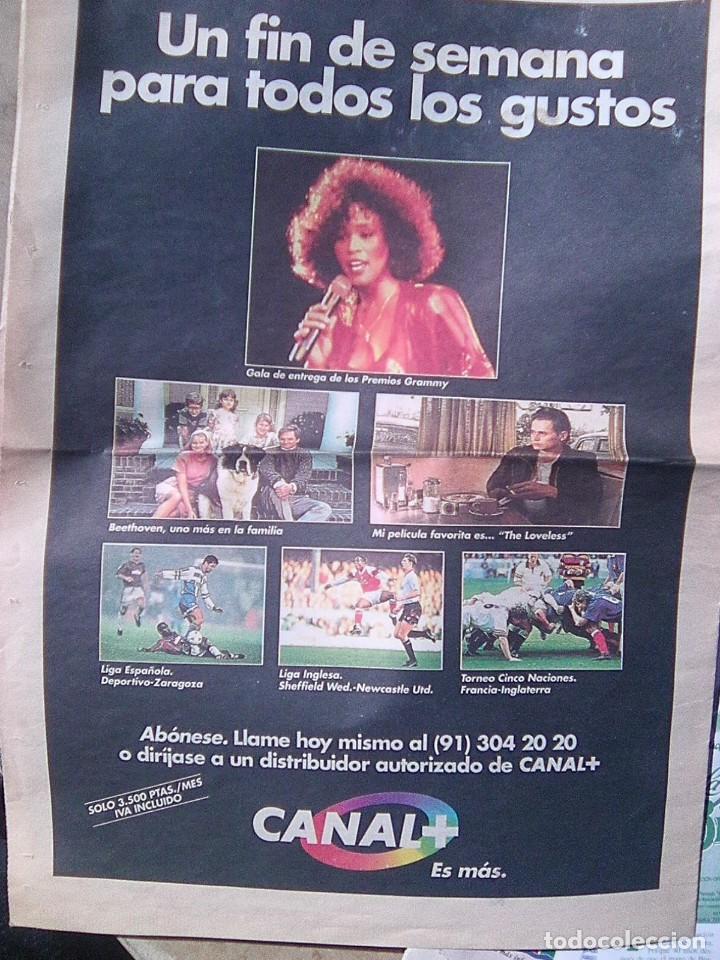 Cine: poster promo canal plus 1994 A3 - the loveless, beethoven, uno + en la familia, etc.. - el pais