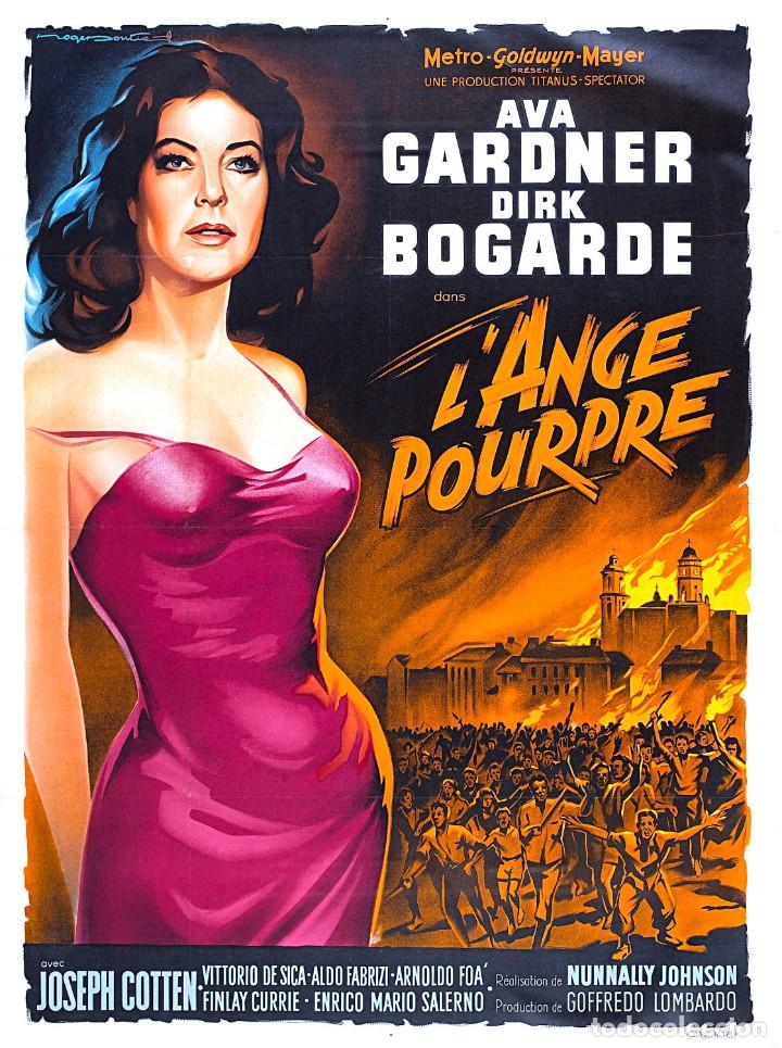 Cine: FOTO CARTEL FRANCES - EL ANGEL VESTIDO DE ROJO 1960 - AUDREY HEPBURN - 13x18cm