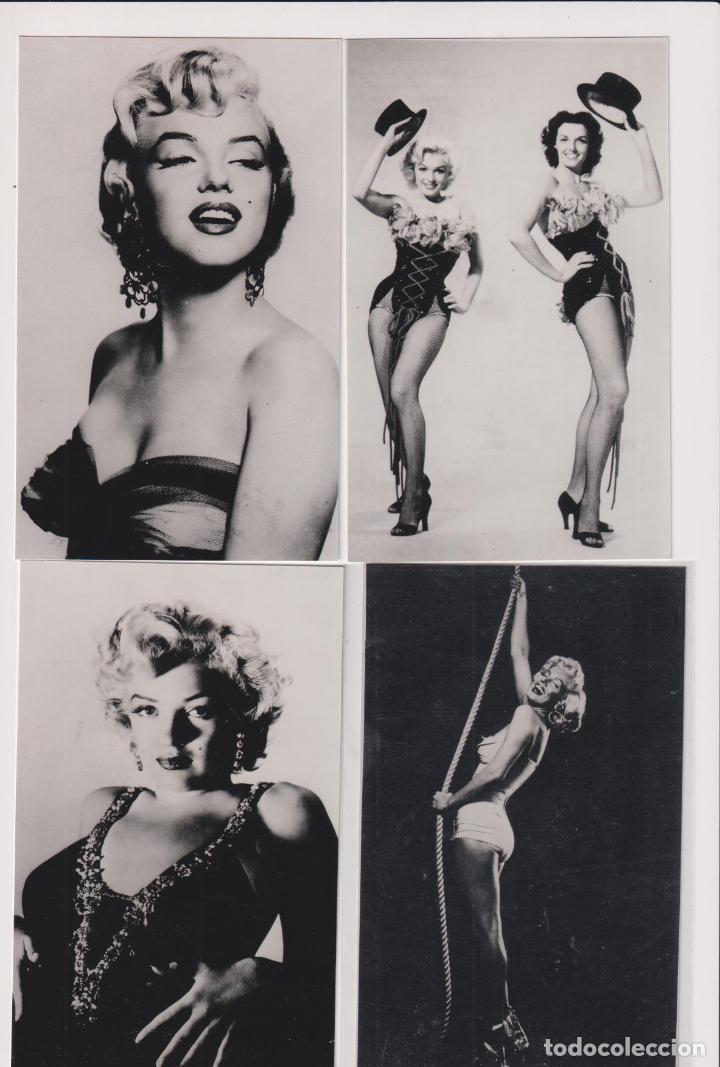 Cine: Marilyn Monroe.Lote de 4 Fotograf&iacute;as Modernas (14,5x19).Reedici&oacute;n de 2004