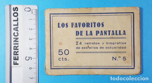 Cin&eacute;ma: LOS FAVORITOS DE LA PANTALLA N&ordm; 5 24 RETRATOS Y BIOGRAFIAS ESTRELLAS ACTUALIDAD, CROMOS DESPLEGABLES