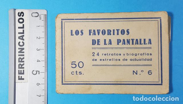 Kino: LOS FAVORITOS DE LA PANTALLA N&ordm; 6 24 RETRATOS Y BIOGRAFIAS ESTRELLAS ACTUALIDAD, CROMOS DESPLEGABLES