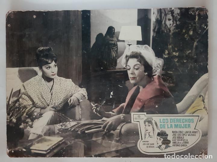 Cine: Los derechos de la mujer. Mara Cruz, Jos&eacute; Luis L&oacute;pez V&aacute;zquez, Jos&eacute; B&oacute;dalo FOTOCROMO CARTON.