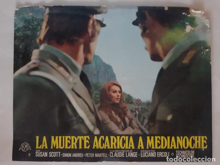 Cin&eacute;ma: LA MUERTE ACARICIA A MEDIANOCHE. SUSAN SCOTT, SIMON ANDREU. TERROR FOTOCROMO ORIGINAL CARTON.