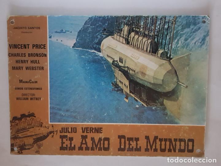 Cine: El amo del mundo. Vincent Price, Charles Bronson, JULIO VERNE. FOTOCROMO DE CARTON