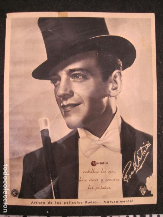 Cin&eacute;ma: FRED ASTAIRE-PUBLICIDAD UMBRIN-FOTOGRAFIA ANTIGUA DE CINE-VER FOTOS-(K-5792)