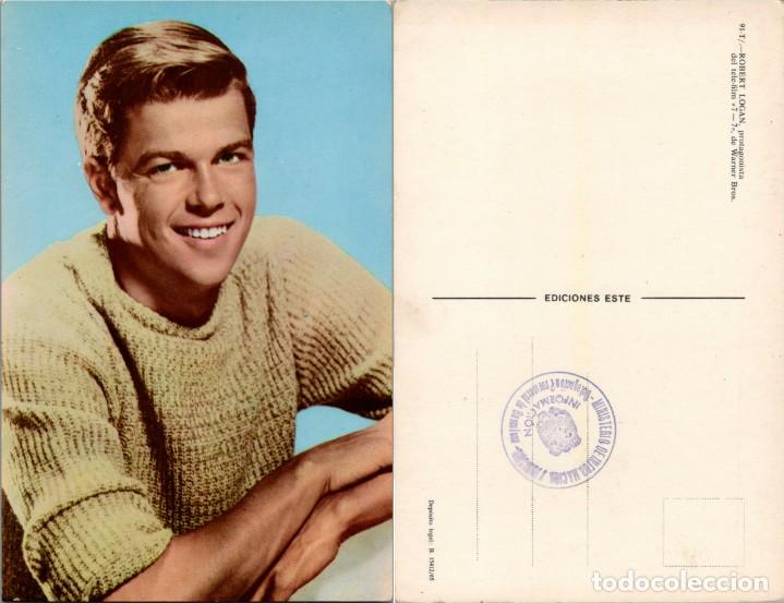 Cinema: Robert Logan - T.V. 7-7 - Warne Bros - Ed. Este n&ordm; 91-T - 15x10cm -Sello Ministerio de Informaci&oacute;n y