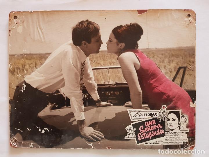Cine: Una se&ntilde;ora estupenda. Lola Flores, Jos&eacute; Luis L&oacute;pez V&aacute;zquez, Gracita Morales, Jul FOTOCROMO DE CARTON