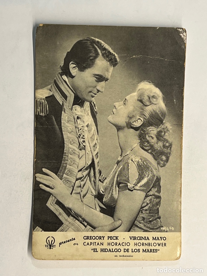 Cine: CINE. FOTO POSTAL, EL HIDALGO DE LOS MARES, con Gregory Peck y Virginia Mayo (a.1951)