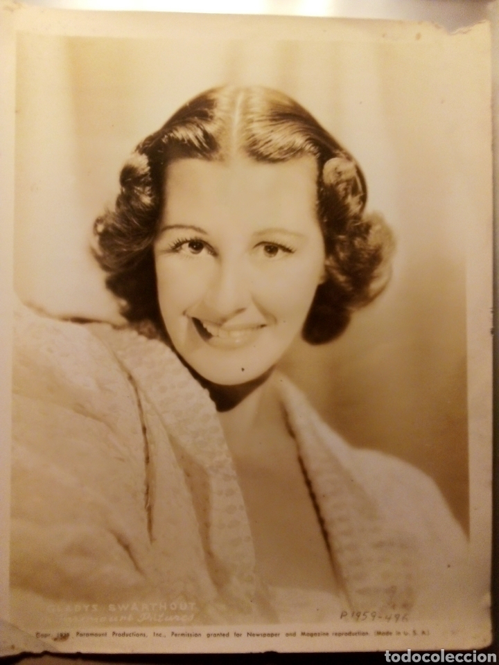 Cin&eacute;ma: GLADYS SWARTHOUT - FOTO DE LA ACTRIZ Y CANTANTE - PARAMOUNT PRODUCTIONS - 1938