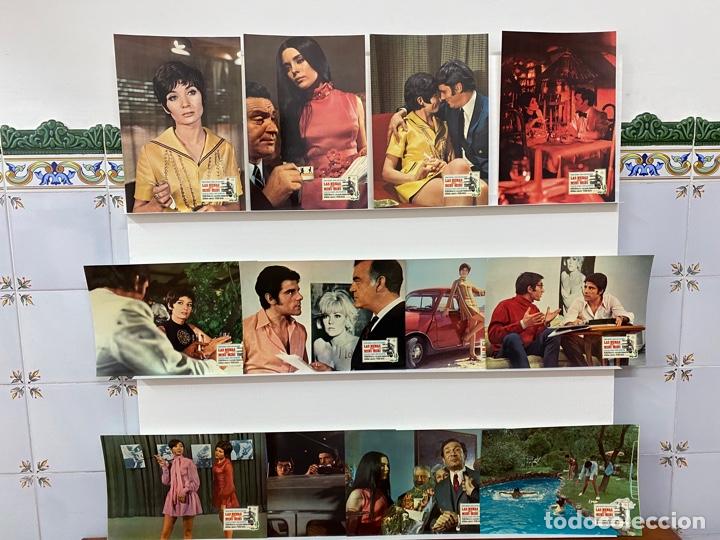 Cine: Las nenas del mini-mini. Sonia Bruno, Juan Luis Galiardo, Pilar Vel&aacute;zquez. 12 FOTOCROMOS ORIGINALES.