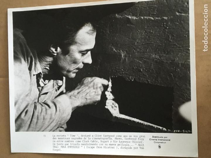 Cine: fuga de alcatraz clint eastwood don siegel foto original estreno