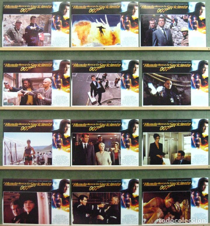 Cine: ABM61 EL MUNDO NUNCA ES SUFICIENTE JAMES BOND 007 PIERCE BROSNAN SET COMPLETO 12 FOTOCROMOS ESTRENO