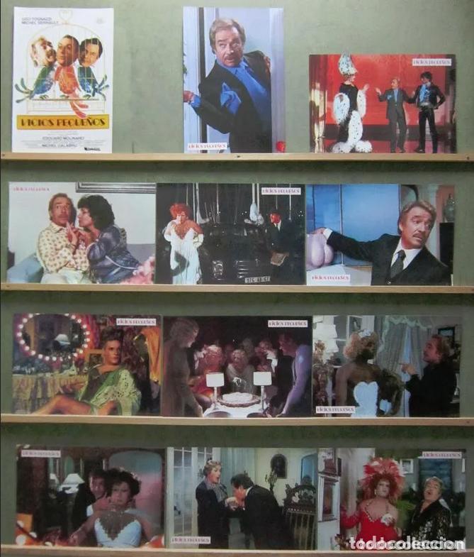 Cine: ABN18 VICIOS PEQUE&Ntilde;OS EDOUARD MOLINARO UGO TOGNAZZI MICHEL GALABRU SET 12 FOTOCROMOS ORIG ESTRENO